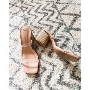 NWT A New Day Women’s Miley Pumps Clear Strap Sandals
